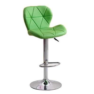 Restaurant Coffee Furniture Lift Bar Stool Black PU Fabric Swivel Bar Chair