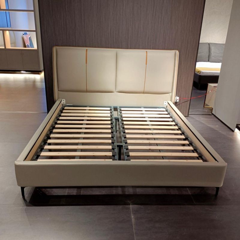 European Style Bed Durable Wooden Frame Bed Modern Design Bed