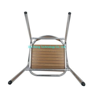 Waterproof Factory Wholesale Commercial Aluminum Garden Dining Outdoor Wood Chair