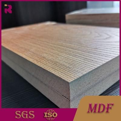 18mm 30mm Thickness Melamine Faced MDF Melamine MDF Board Teak Color