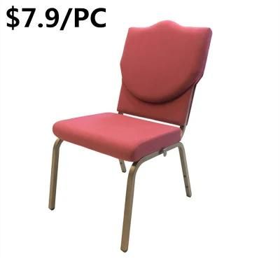 Cheap Price Stacking Theater Wedding Metal Meeting Restaurant Church Chair