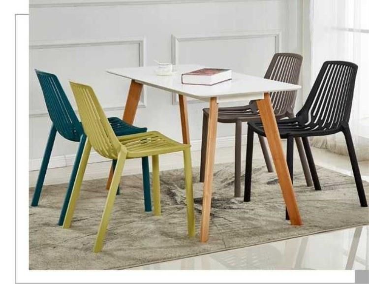 PP Armless Coffee Leisure Chairs Stacking Dining Chairs Living Room Chairs Modern Furniture Restaurant Chairs for Dining