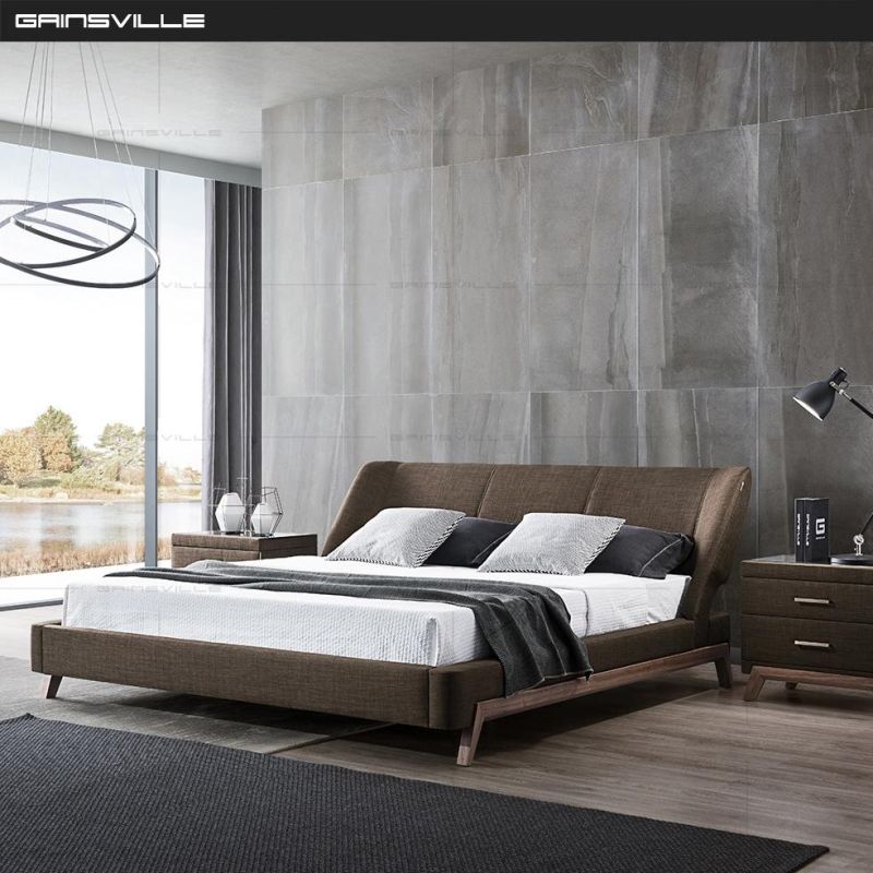 Italy Style Fabric Bed Soft Bed King Double Bed Modern Bed Modern Home Furniture Bedroom Furniture