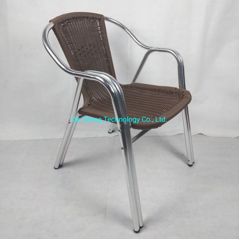 Cheap Price Outdoor Folding Garden Armrest Chair Rattan Wicker Dining Patio Furniture