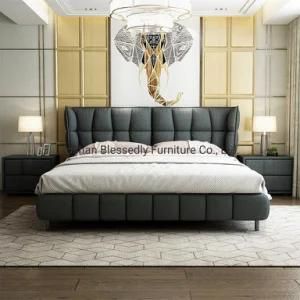 Leisure Fabric Bed Modern Bedroom Furniture Upholstered Bed