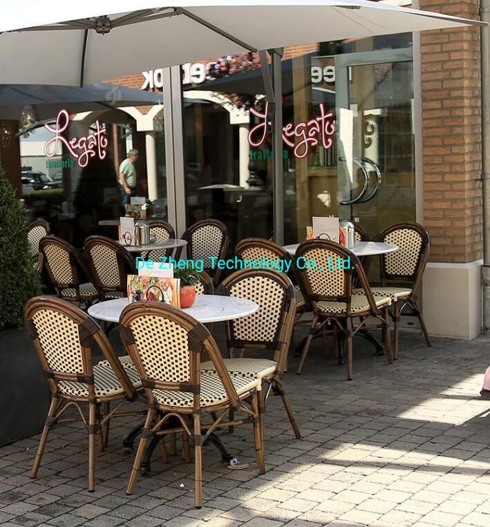 Rattan Garden Furniture Metal Dining Restaurant Wicker Outdoor Chair