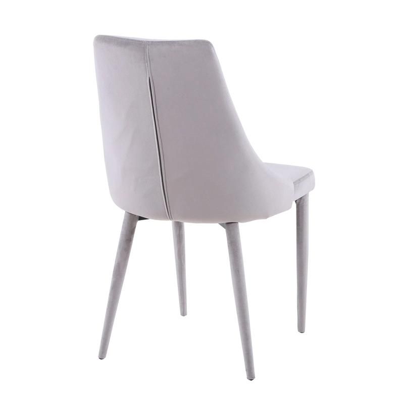 Wholesale Hotel Luxury Metal Frame Velvet Fabric Dining Chair