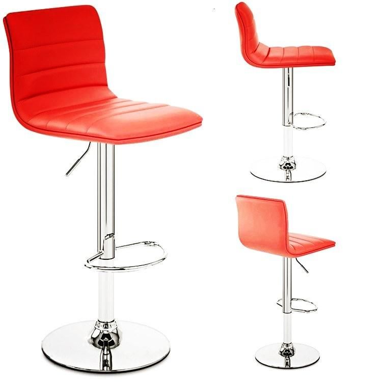 Ready to Ship Faux Leather Swivel Bar Stool Chair Kitch Dining Room Bar Chair Upholstered with Metal Leg