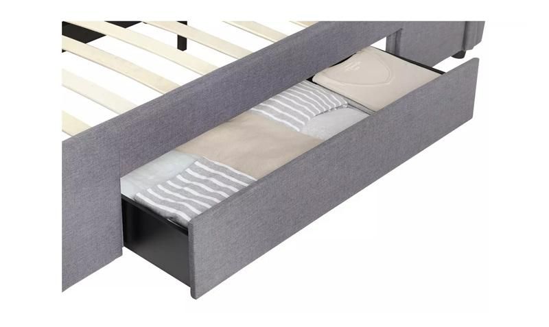 Modern Leather Single Double Size Fabric Bed with Latest Storage Bed Furniture