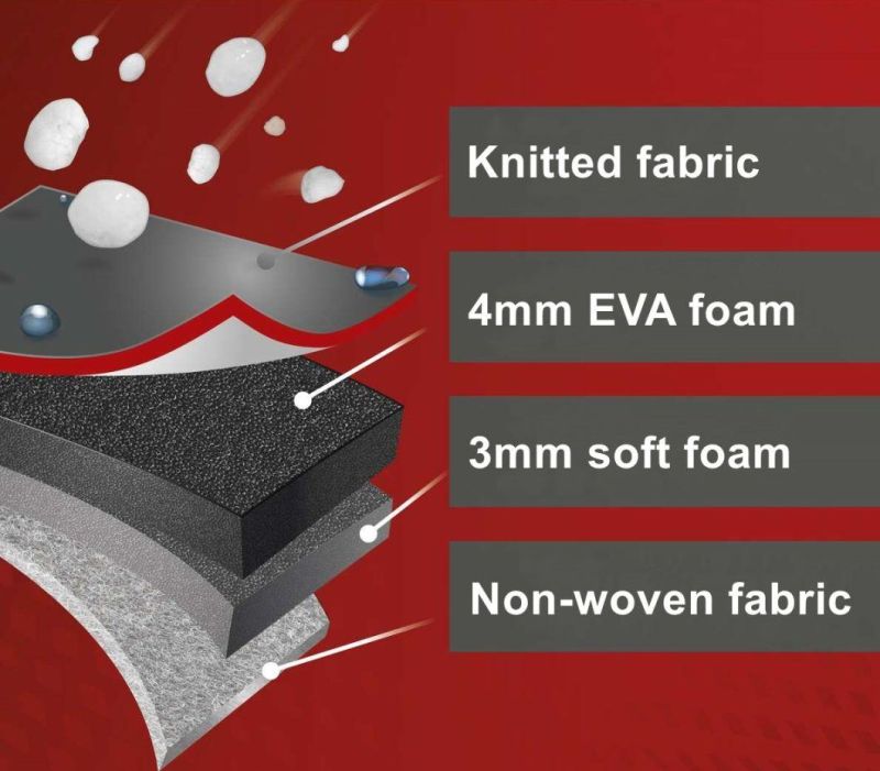 4 Layers Outdoor Car Covers for Automobiles Hail UV Snow Wind Protection Universal EVA+Non-Woven Fabric Hail Protection