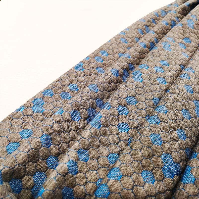 Polyester Hemp Grey Honeycomb Knitted Jacquard Mattress and Pillow Protector Fabric