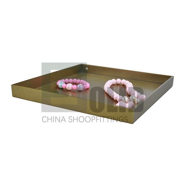 Copper Metal Display Tray Cover with Velvet Fabric /Display Trays Showcase/Jewelry Tray Pad Display for Watches Ring Earring Necklace Pendants Bracelet