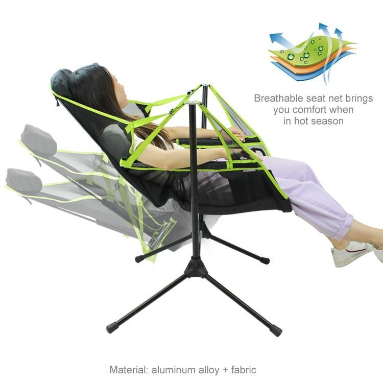 Resistant Aluminum Alloy Frame New Camping Folding Rocking Chair