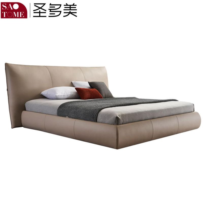 Grey Customized Modern Wooden Home Furniture Adult Bed