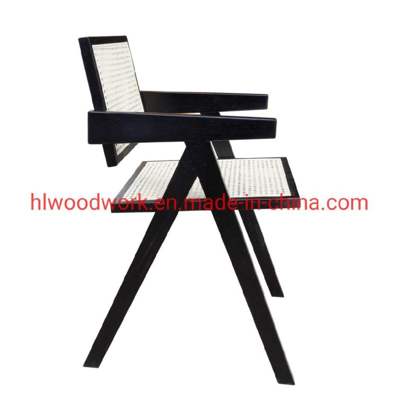 Black Color Ash Wood Rattan Chair, Natural Rattan, Dining Chair Resteraunt Chair Coffee Shop Chair