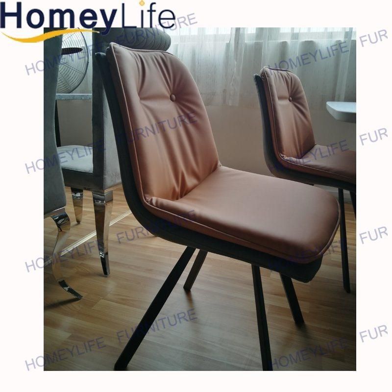 Iron Button Decoration Foshan Factory Dining Furniture Table Chairs