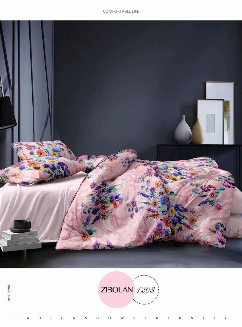 Soft Fiber 3D Microfiber 100% Polyester Disperse Printing Fabric Duvet Cover Set Bed Shhet Bedding Set