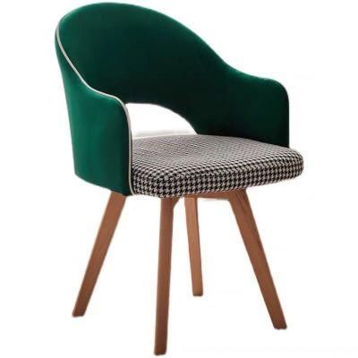 Luxury Nordic Dining Chair Modern Black Legs Velvet Chair