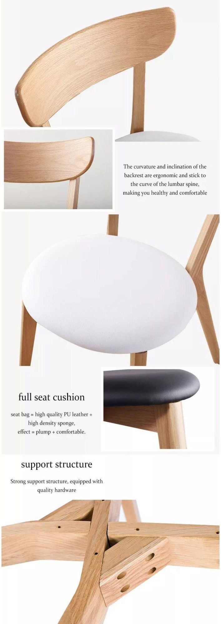 Furniture Modern Furniture Chair Home Furniture Wooden Furniture OEM Acceptable Cheap Modern Nordic Wooden Dining Room Chair