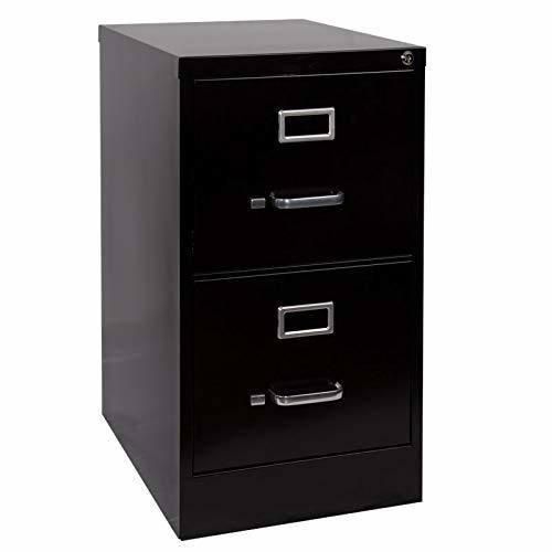 Gdlt Metal Row 2 Drawer Letter Steel File Cabinet in Black or White Cupboard Storage Locker