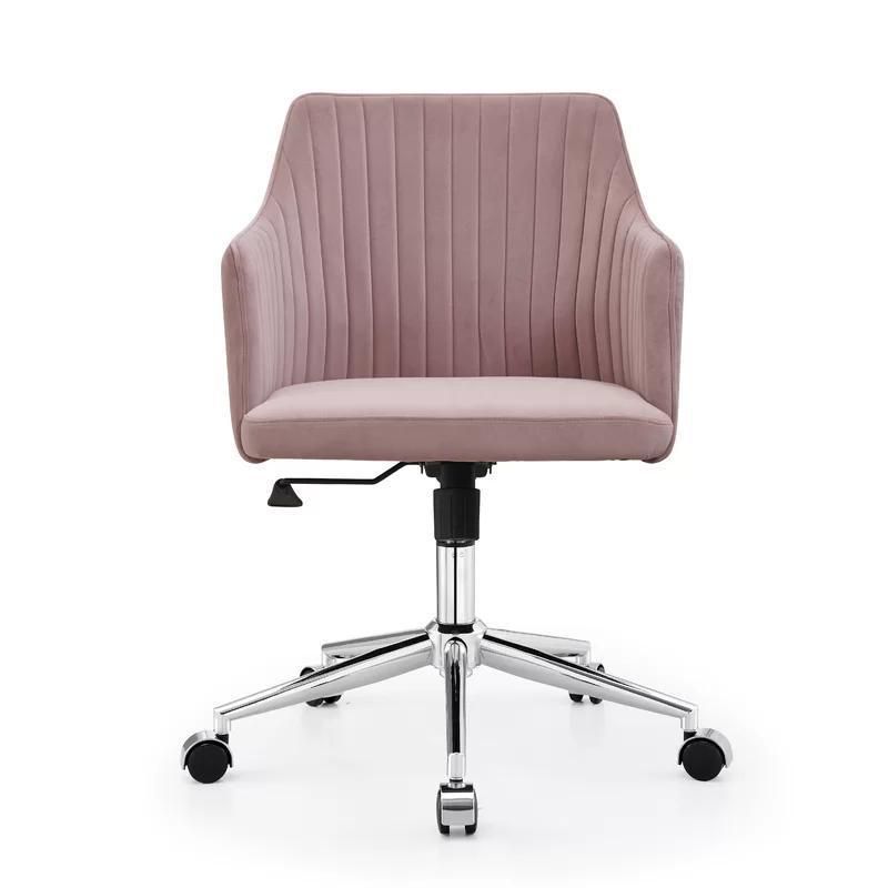 Multi-Function High Back Executive Swivel Office Velvet Fabric Chair with Arms