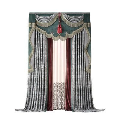 Luxury Curtain Living Room Wholesale High Quality Hotel Villa Apartment Home Velvet Curtain Fabric Ready Made Curtain