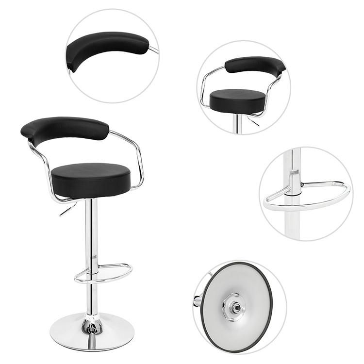 Modern Appearance Lift Swivel Nightclub Stools PU Leather Bar Chair