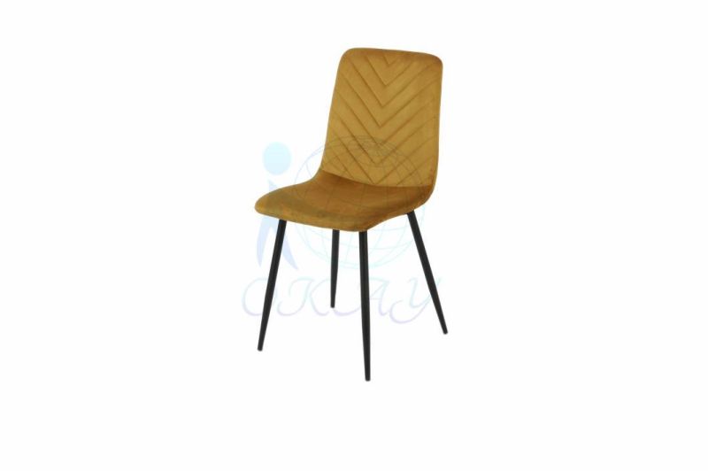 Okay Wholesale Nordic Velvet Modern Luxury Design Furniture Dining Room Chairs Dining Chairs with Metal Legs