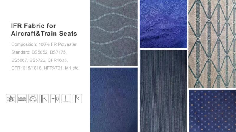 Inherently Flame Retardant 100% Polyester Sofa Furniture Upholstery Textile Fabric