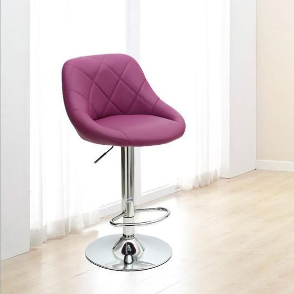 Metal Lift Chair Leather Dining Chair Modern Bar Chair