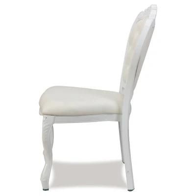 Foshan Top Furniture New Design Classy Imitate Wood Aluminum Dining Chair