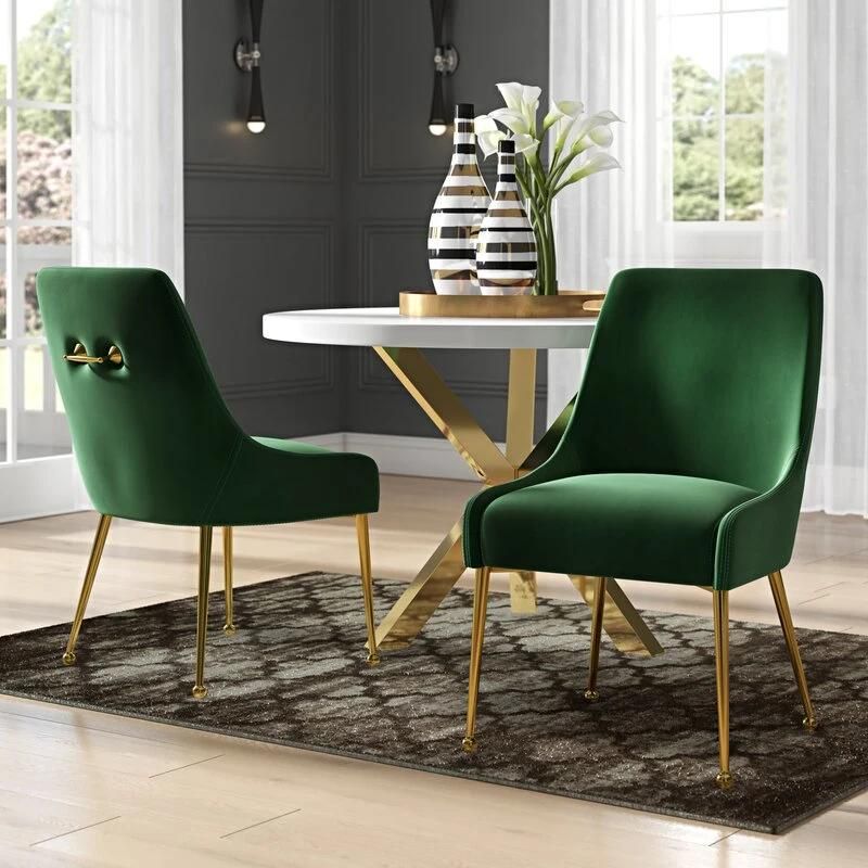 Hot Sale Modern Dining Room Chair Furniture Custom Color Velvet Fabric Dining Chairs