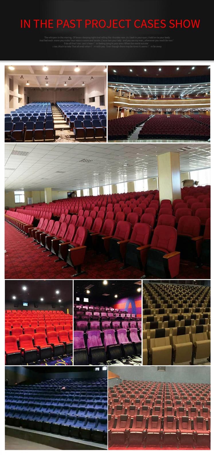 Fashionable Durable Steel Tube Church Chair School Auditorium Chair for Hall Furniture