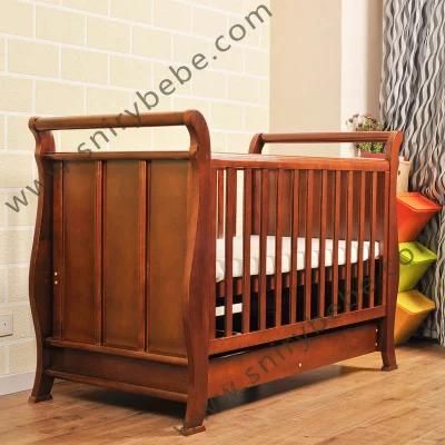 Modern Wooden Bedroom Sleep Baby Cot Bed Girl Boy