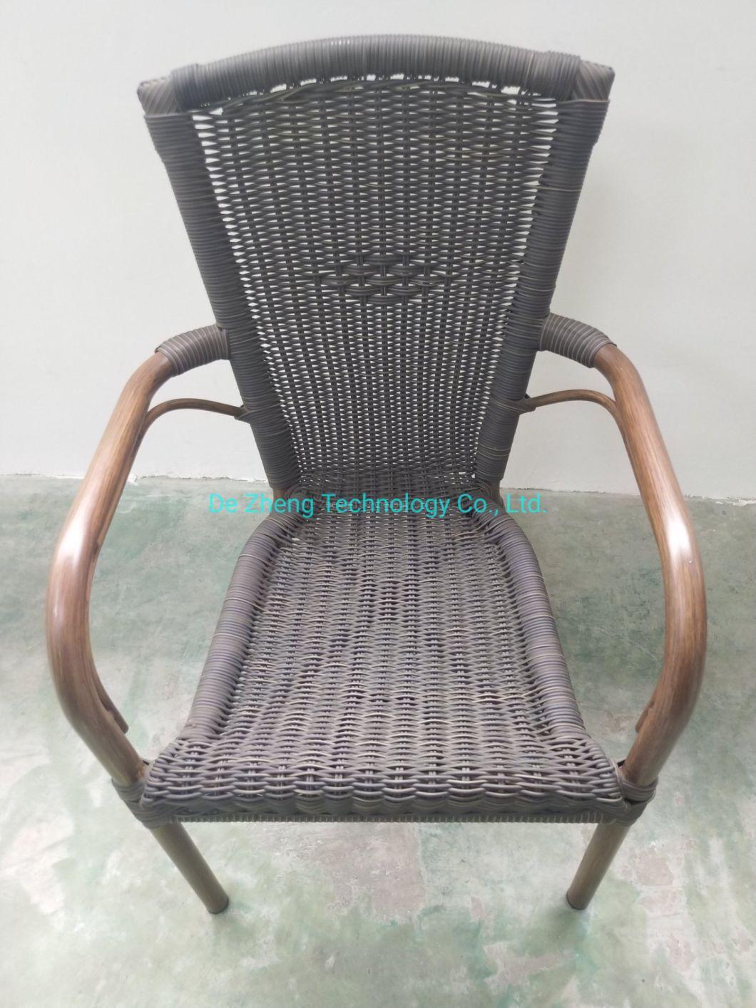 European Style UV Resistant High Back Outdoor PE Rattan Chair for Restaurant Hotel