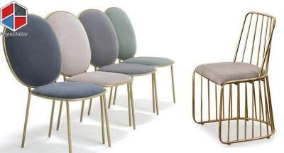 Metal Frame with Fabric Dining Chairs