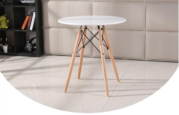 4 Seater Coffee Table Modern Round Center Table Modern Living Room Furniture Round MDF Wooden Dining Table for Home Dining Set