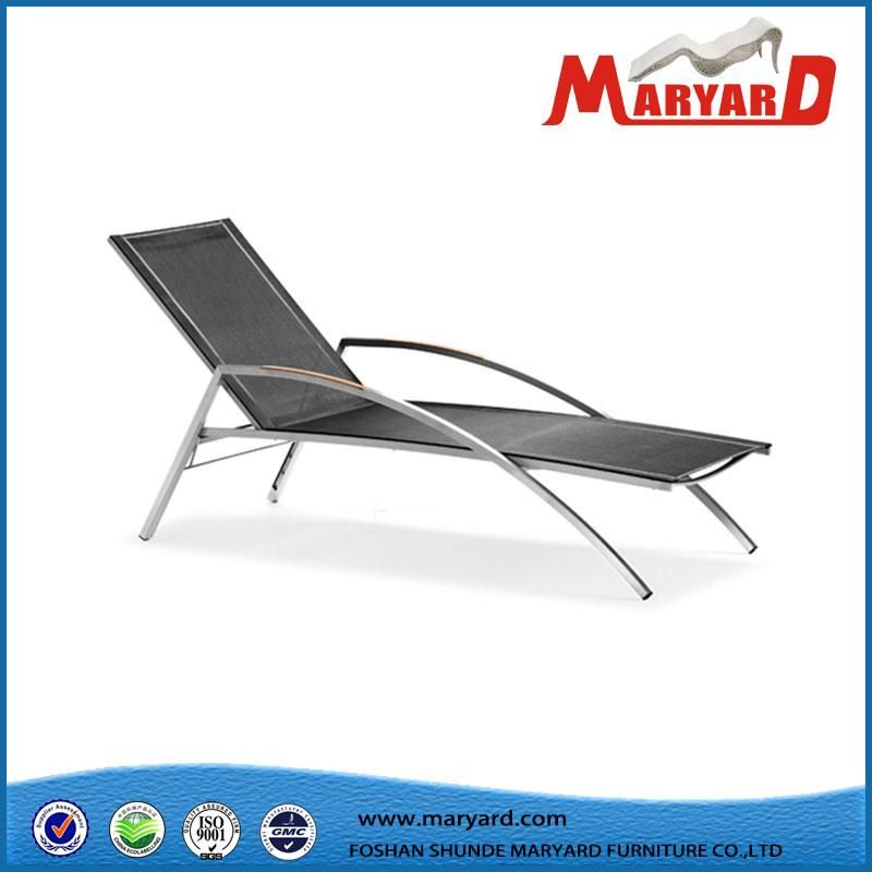 Garden Double Aluminum Sun Lounger and Sunbed with Cushion