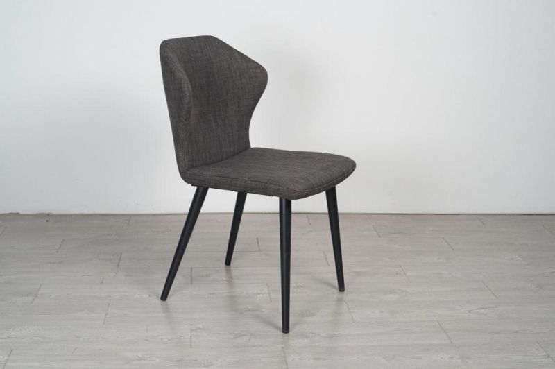 Wholesale Modern Design Room Furniture Nordic Metal Leg Restaurant Fabric Dining Chair