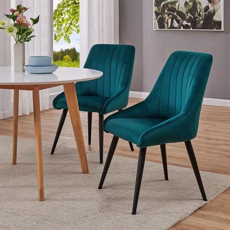 Velvet Chairs Dining Chair Multiple Color Modern Style Velvet Nordic Chairs for Dining Rooms Sillas Metal Leg Upholstery Fabric Modern Velvet Chair