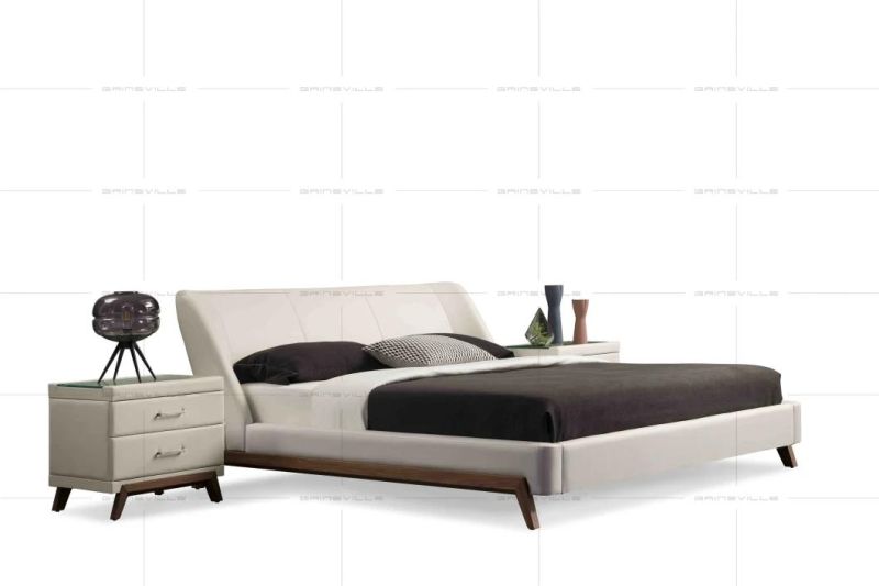 Foshan Gainsville Home Furniture Italian Double Bed Bedroom Furniture Made in China