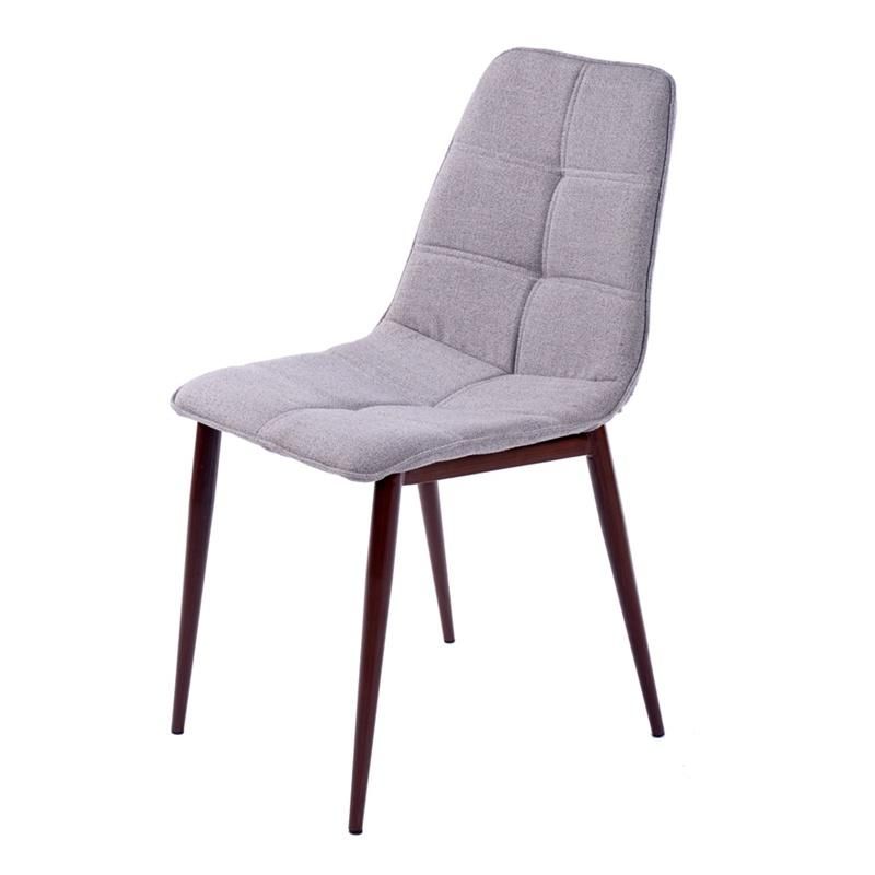 Simple Style Square Shape Back Leather PU Fabric Seat Dining Chair