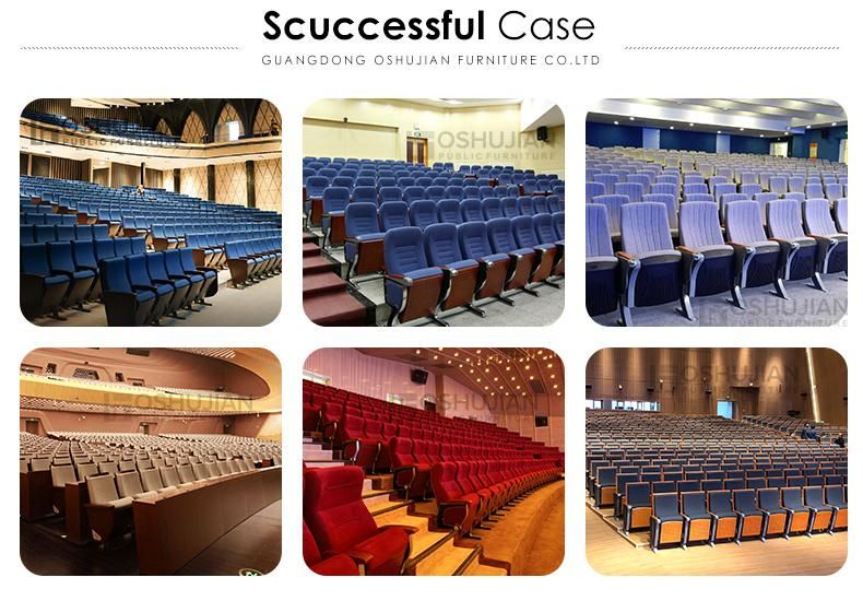 Lecture Room Furniture Auditorium Customized Standard Seat University High School Hall Concert Fabric Wooden Folding Auditorium Chair