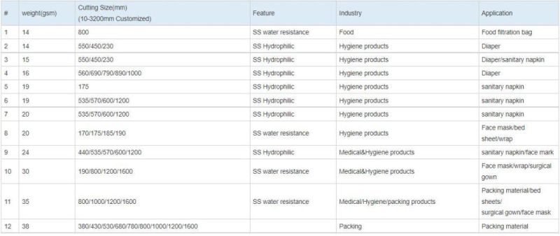 Customized Colorful 100% Polypropylene Spun-Bond Non-Woven Fabric for Protective Face Mask