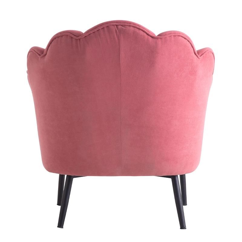 Hot Sale Factory Modern Furniture Upholstered Velvet Fabric Leisure Lounge Chairs