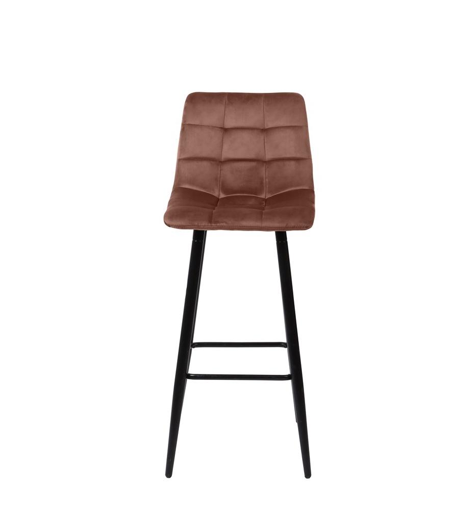 Modern Counter High Back Tall Bar Stool Velvet Fabric Breathable Comfortable Wear-Resisting Bar Chair for Kitchen Breakfast