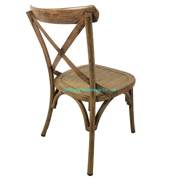 Vintage Bamboo Painting Outdoor Cafe Chair Aluminum Bar Dining Chair