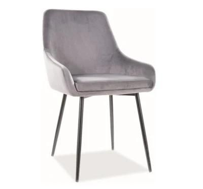 Luxury European Custom Modern Design Leather Grey Dining Chairs for Hotel Restaurant Furniture Dining Room Chairs