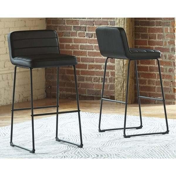 Hot Sale Metal Frame Bar Stools High Quality Steel Bar Chairs with Leather Seat