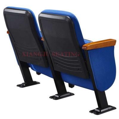 Metal Frame Padded Church Chairs Auditorium with Back Pocket